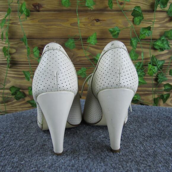 Seychelles Women Peep Toe Peep‎ Toe Beige Leather Pump 7 Medium Gently Used 2025 - Picture 4 of 7
